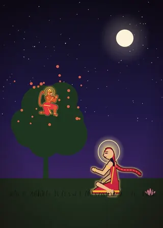 Sita in Ashok Vatika